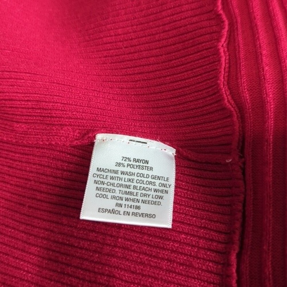 JM Collection Vibrant Red Open Cardigan - Picture 7 of 7